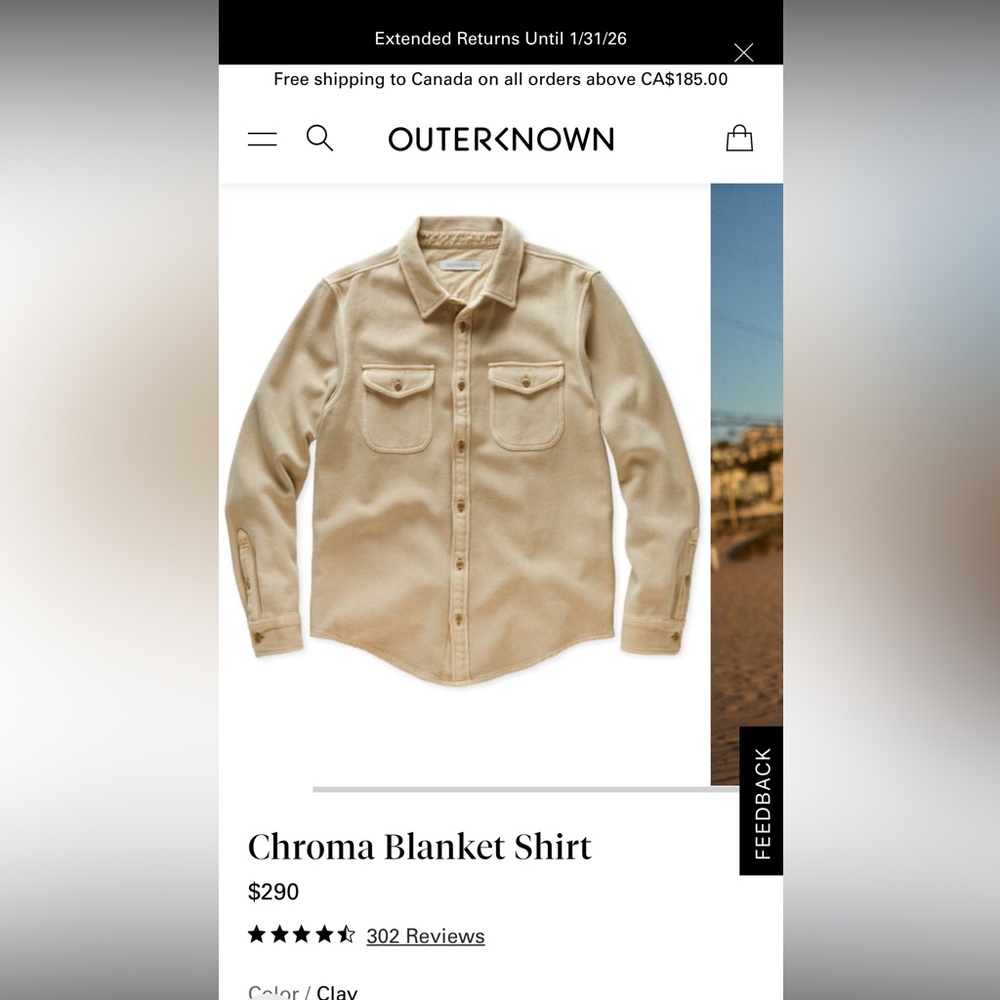 Outerknown Chroma Blank Shirt - Picture 2 of 6